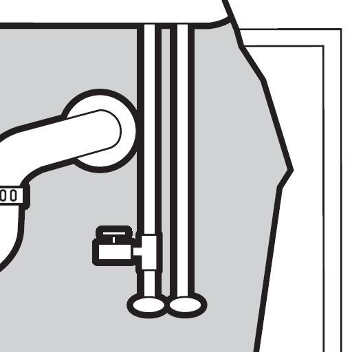 FIG 30 shows a standard connection and FIG 31 shows a drain connection to a garbage disposal. DANGER Make sure that electric power to the machine is switched off before servicing or removal.