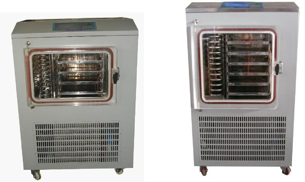 EBT-30FD/50FD Electrical Heating Series Pilot Scale Freeze Dryer Pre-freezing and drying process both made on shelf.