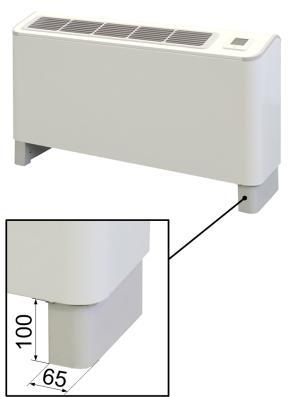 FXVFX - PAINTED PLINTH FOR FLOOR STANDING ARRANGEMENT Enables safe positioning even when the unit cannot be attached to a rear wall, as in the case of plasterboard walls or near to a glass wall.