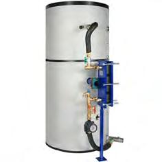 Tap water systems AquaCompact Heat exchanger unit with 2-port or 3-port control valve, fixed to a secondary storage tank designed to deliver indirect Domestic Hot Water (DHW) Can be combined with the