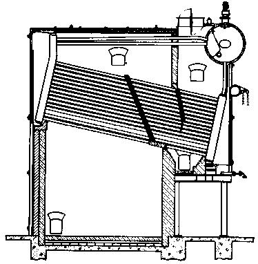 Cross Drum Straight Tube Boiler Another early watertube design has inclined straight tubes with the drum at right angles to the tubes (cross drum).
