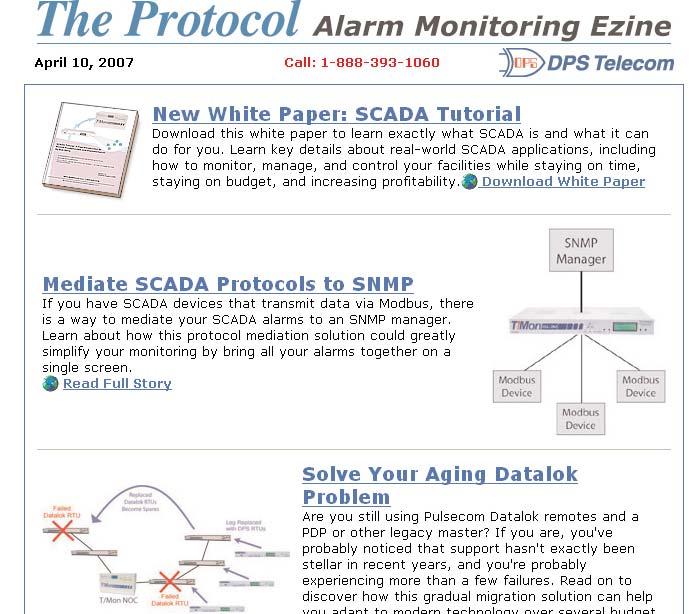 The Alarm Monitoring Information You Need is only a Click Away www.dpstelecom.com Want to learn more about advanced monitoring solutions that cut your costs and boost your revenue?