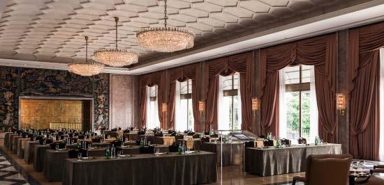 pedro leitao ~ ballroom Room Features Facing the public garden, the room boasts grand crystal chandeliers and handmade tapestries by acclaimed contemporary Portuguese artist Pedro Leitão, hang