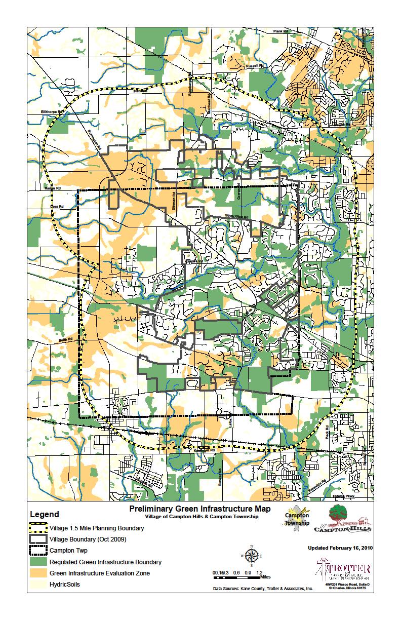 Municipal Scale Village of Campton Hills Green Infrastructure Map Comprehensive Plan is now underway. Green Infrastructure is the focus of the plan.
