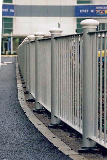 The main difference from the Linx design is that the horizontal rails are flat section material and the connections to the posts are pre-fixed in all places.