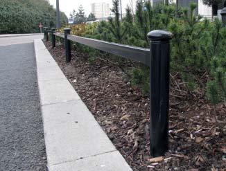 Connection brackets are pre-fixed to one side of the post and fitted on site during installation to the other side of the post at the appropriate level and rotation.