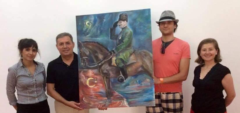 Hand-made Gift from an Erasmus Student Vasile Nitelea, Erasmus+ student in the Faculty of Fine Arts of Akdeniz University, presented a hand-made oil painting as a gift in recognition of the