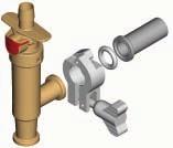 When the tear-away sleeve is removed, the Steam-Thru is actuated, the connection to the steam trap is disabled and a sterile flow path is established between the process equipment and the