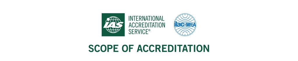 IAS Accreditation Number Company Name Address Contact Name Telephone (416) 747-4013 Effective Date of Scope May 22, 2017 Accreditation Standard ISO/IEC 17025:2005 TL-270 13799 Commerce Parkway