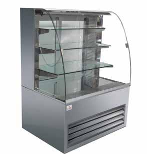 84m 2 Refrigerated promotional display cabinet suitable for a wide range of display requirements Fully automatic operation Digital temperature display Interior light 1 Shelf as standard