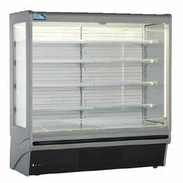 07m 2 Rear Loading Refrigerated Multi deck Display Case C2R is rear-loading Integral unit Night blind Digital temperature display Ticket strips and risers available upon request Two hinged rear doors