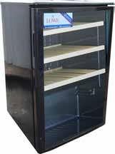 Display Chiller - H3W Wine Display Chiller H3W 600x610x860 Watts 500 Volume (L) 125 - Attractive half height black wine display chiller cabinet Static cooling Adjustable shelves Fully automatic