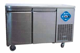 display freezer with castors and full set of baskets as standard Automatic defrost Fully automatic operation Digital temperature display Sliding glass lids Full set of baskets available on request
