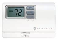 Thermostat is hard wired and can be battery powered or unit powered.