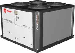 Reversible air-to-water scroll heat pump 49-161 kw CXAX Low energy consumption: superior part load efficiency Silent operation: discreet, even in the most sound sensitive applications Compact design: