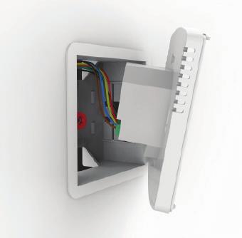 1 2 This Slimline Series thermostat is designed to be flush mounted and requires a back box