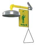 Listed by Intertek to EN 15154-1 Horizontal Drench Shower with Hose Spray S19-120P Galvanized steel protected with BradTect corrosion-resistant yellow coating