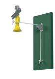 Vertical Drench Showers Cord-Operated Vertical Drench Showers S19-130F Impact-resistant plastic showerhead Includes self-closing ball valve Self-closing valve does not comply with ANSI/ISEA Z358.