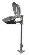 Pedestal-Mounted Eyewashes and Eye/Face Washes S19214DC S19214FWZS Galvanized steel protected with BradTect corrosion-resistant yellow coating Stainless steel bowl and dust cover S19214DC All