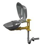 Wall-Mounted Eyewashes and Eye/Face Washes S19224DCPT Tailpiece and P-trap Galvanized steel protected with BradTect corrosion-resistant yellow coating Stainless steel bowl and