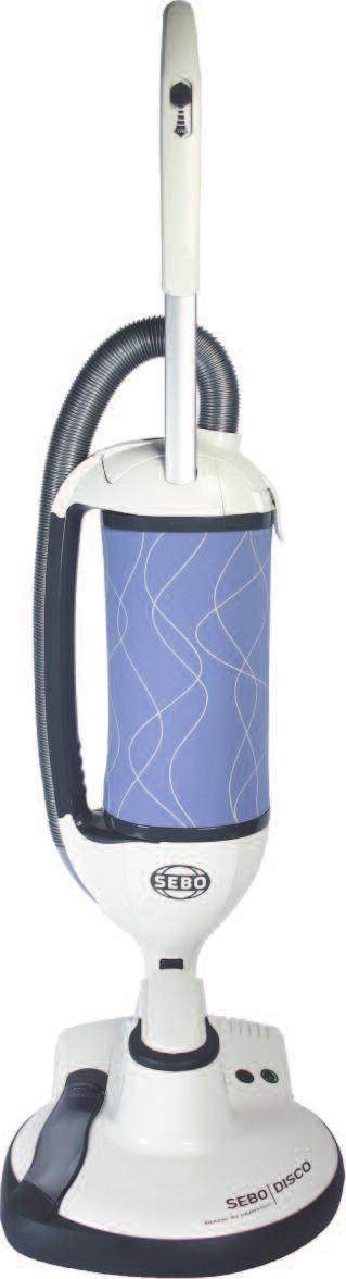 The DISCO attaches to the SEBO FELIX vacuum cleaner; therefore, it has a suction capability that