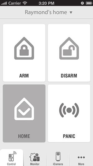 Disarm: All devices are disarmed by either Remote Tag or through the App.
