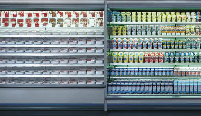 Presentation on a grand-scale Methos makes optimal use of floor space Methos refrigerated multidecks allow each corner of a market to be optimally used.