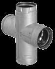 PelletVent Pro iofuel Chimney Increaser Adapter Tee w/ Clean-Out Tee Cap Use for a 90 offset. Attaches directly to appliance as an adapter.