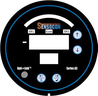 3. OPERATION 3.1 Display The series A3 and A4 were designed to give the user maximum feedback and flexibility. The process arch LED s are designed to mimic the indicating needle of a mechanical gauge.