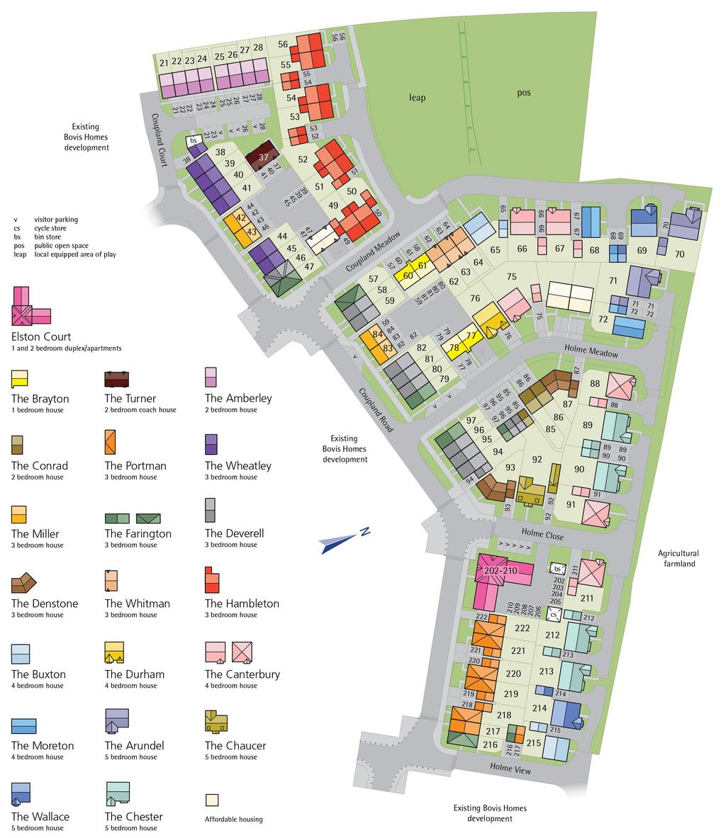 Development plan Holmes Meadow Note: This plan has been produced for plot identification purposes only. Layout, individual plots, housetypes and amenities may be subject to change.