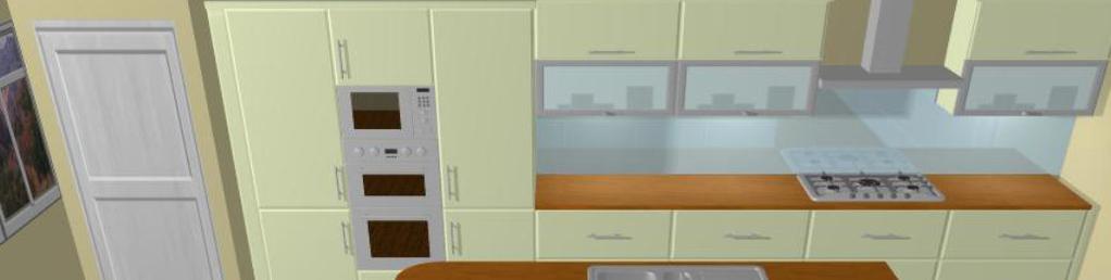 3D Image Kitchen Units Only Furniture size is to scale