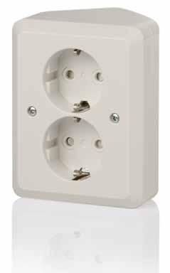 The corner socket outlet enables new positioning alternatives and makes mounting work