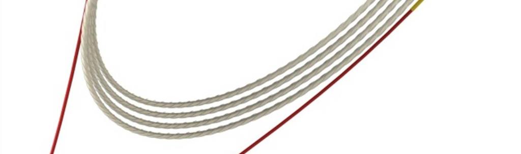 The junction between the lead-in and the resistance wire are insulated on both sides with shrink tubes.