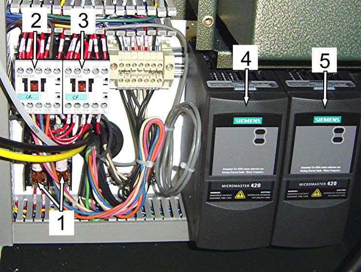 Wiring Of Machine KEY PART NUMBER QTY DESCRIPTION 1 N/C 2 Fuses, Check Amperage On Each Fuse 2 Check # On Relay 1 CR Relay,