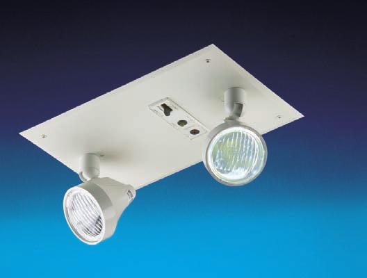 RS Series and Volt Decorator Recessed Ceiling mounted with EF-9 decorative heads. The RS Series is architecturally designed for low profile, unobtrusive use in either finished ceilings or walls.