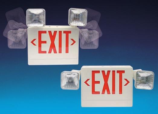 ELX400 SQ Series Thermoplastic LED Exit Sign The ELXN400 SQ Programmable Series confronts job site mounting situations head-on.