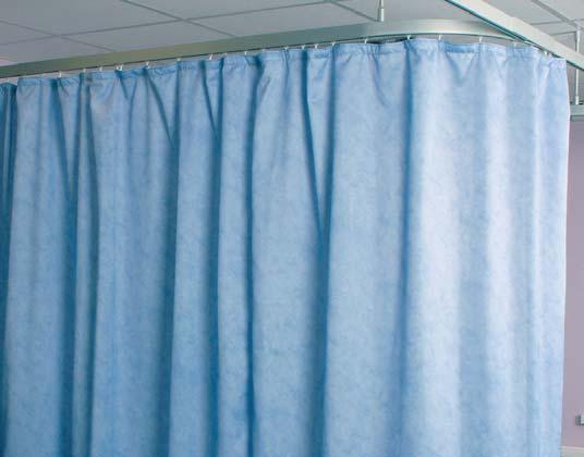 Four different widths of curtain are offered, allowing almost any size of cubicle track to be accommodated.
