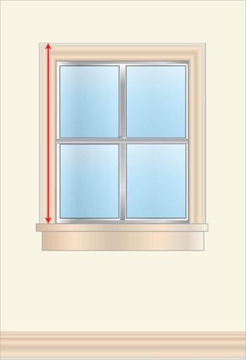 and measure to the window sill. With these raw measurements, use a pencil and paper make a drawing of your window. Sketch in where you think you'd like your hardware and curtains.
