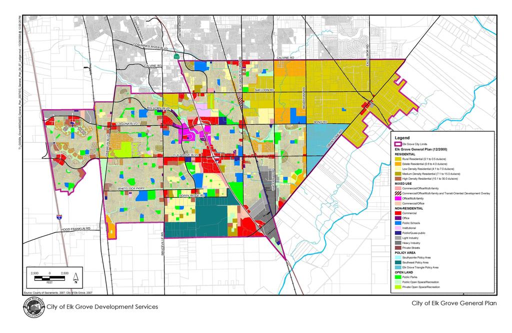Elk Grove General Plan Land Use Element Figure LU-1: Land Use Policy Map Note: This figure is intended to be viewed in color.