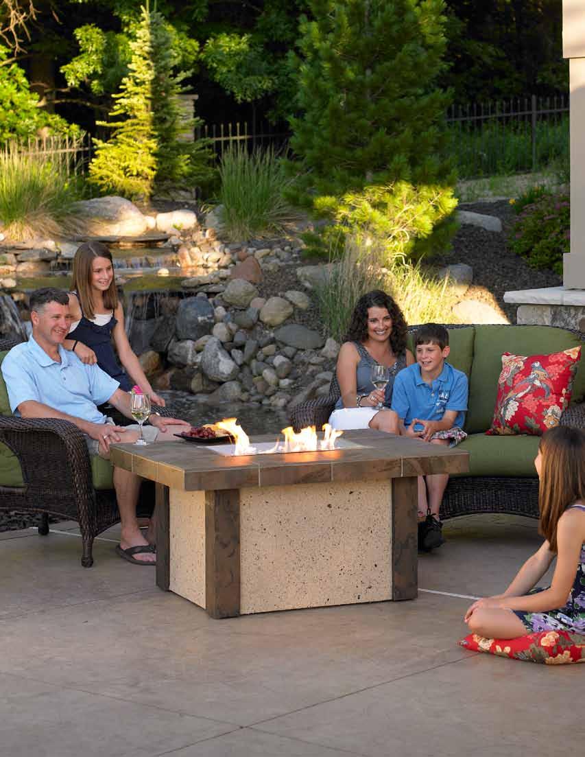 FIRE PITS A warm, cozy fire for every space Light up the night and add warmth to your outdoor space with a beautiful fire pit, fire pit table, or table top model.