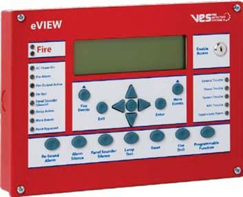 eview VF1172 Analog Addressable Serial Annunciator Red version Gray version Standard Features Available in Red or Gray Up to 15 annunciators can be connected to each Elite or Elite RS fire control