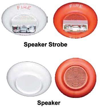 Speaker and Speaker Strobes Ceiling Mounted Speaker and Speaker Strobes General Notes Strobes are designed to flash at 1 flash per second minimum over their Regulated Voltage Range.