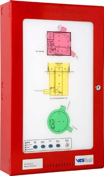 ematri Configurable Floor Plan Mimic Annunciator Standard Features Available in Red or Gray Up to 504 LED s can be controlled from any Elite panel Select up to 12 printed colors (not