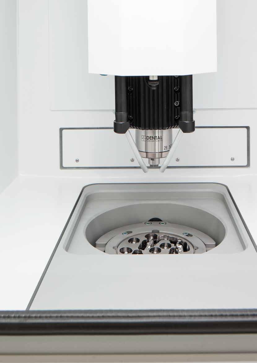 Intelligent workspace The DC1 milling system has a special structure which allows machining with short process paths.