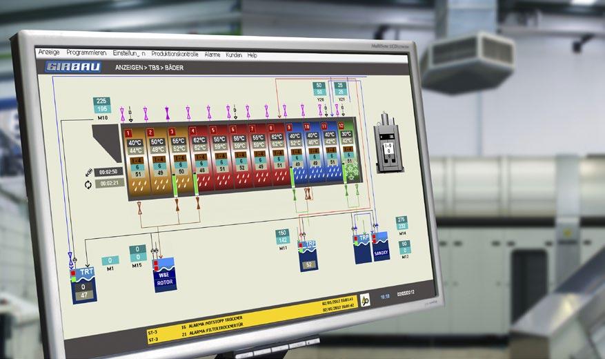 A USER-FRIENDLY AND INTUITIVE ENVIRONMENT The information is displayed in an easy and intuitive way, making it easy to control, manage and program the batch washer.