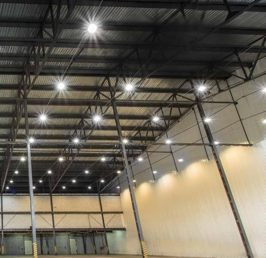 LED UFO High Bay Lighting Upgrade your facility in style with Topaz's UFO style High Bay LED luminaires. Compact, lightweight for easy install and suitable for up to 25 foot mounting heights.