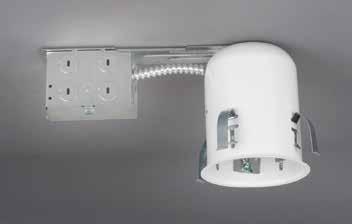 4" Line Voltage Remodel Construction Housing Features 50 watt max PAR/R20 Thermal protector: Self resetting thermal protector deactivates fixture if overheating occurs due to improper lamping or