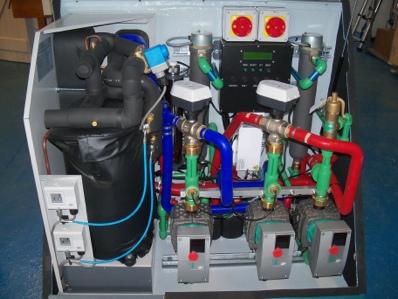 Maximum run current Space heating backup 16 ampere UV steriliser (optional) 15 watt Danfos 3 port valves 6 watt Wilo Stratos Para pumps (see data sheet) 8 watt (Condenser pump, Evaporator pump and