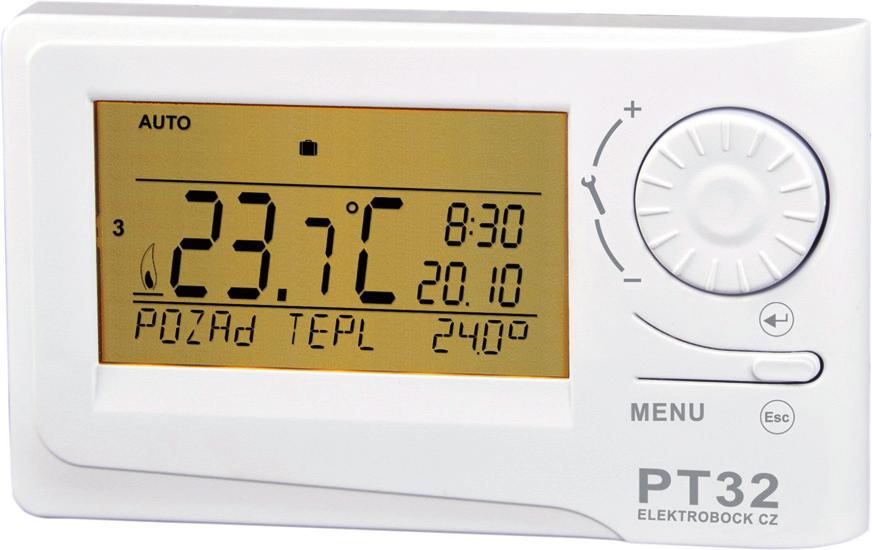 23 17 C 23 C HEATING ON PT32 REMOTE CONTROL BY MEANS OF MOBILE
