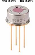 thermopile detectors for gas sensing THERMOPILE DETECTORS FOR GAS SENSING TPD 1T 525, TPD 1T 625 High Sensitivity Thermopile Gas sensing and monitoring High sensitivity TO-5 metal housing Thermistor